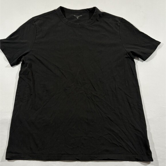 Mott & Bow Mens Black Short Sleeve Classic Crew Driggs Tee Cotton T-shirt Sz M - Picture 2 of 9